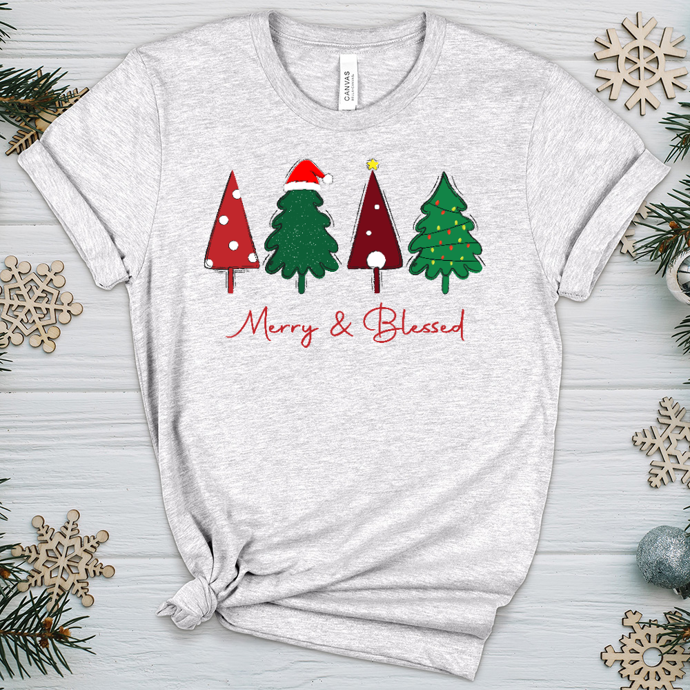 Merry & Blessed Christmas Heathered Tee