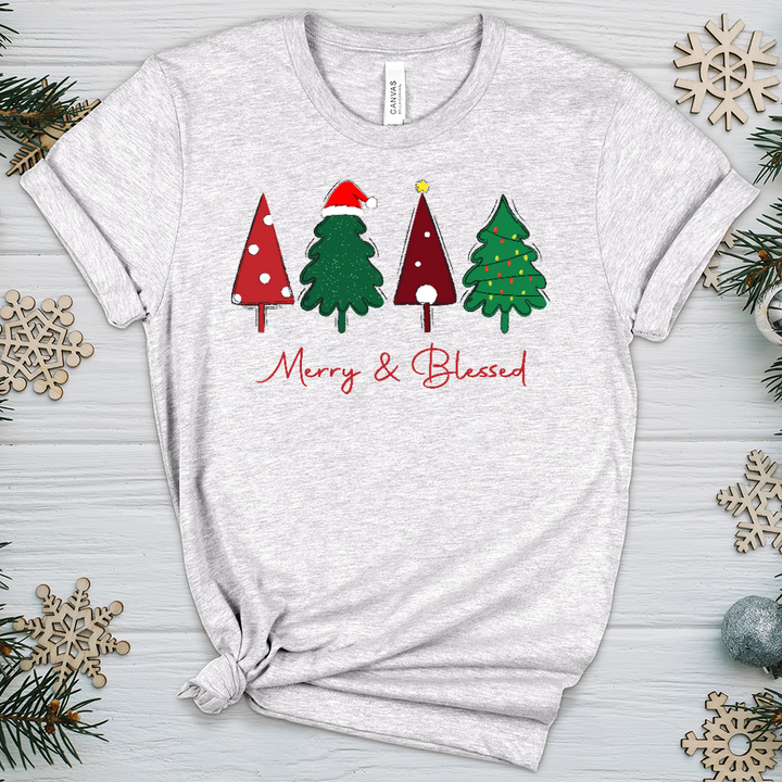 Merry & Blessed Christmas Heathered Tee