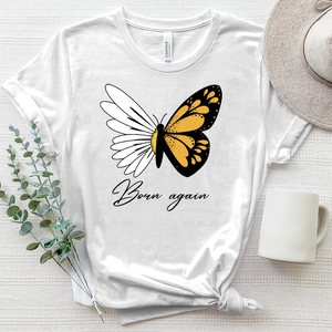 Butterflies and Daisy positive Heathered Tee