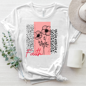 Faith Wild Flower Pink Heathered Tee