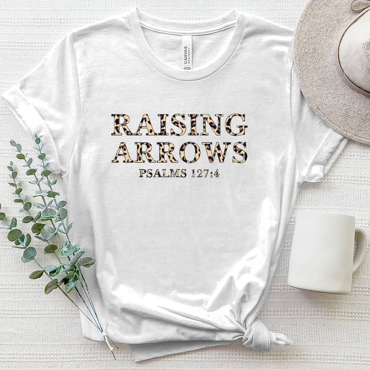 Raising arrows - Psalms 127 4 Leopard Heathered Tee