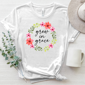 Grow in Grace Wreath Heathered Tee