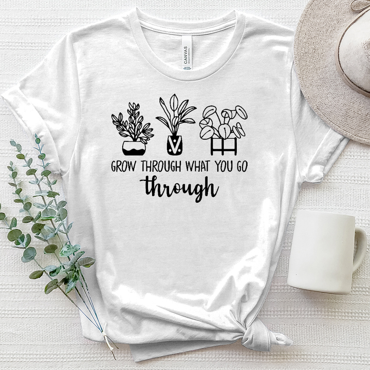 Grow Through What You Go Through Plant Heathered Tee