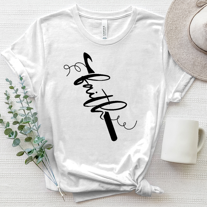 Faith Crochet Hook Heathered Tee