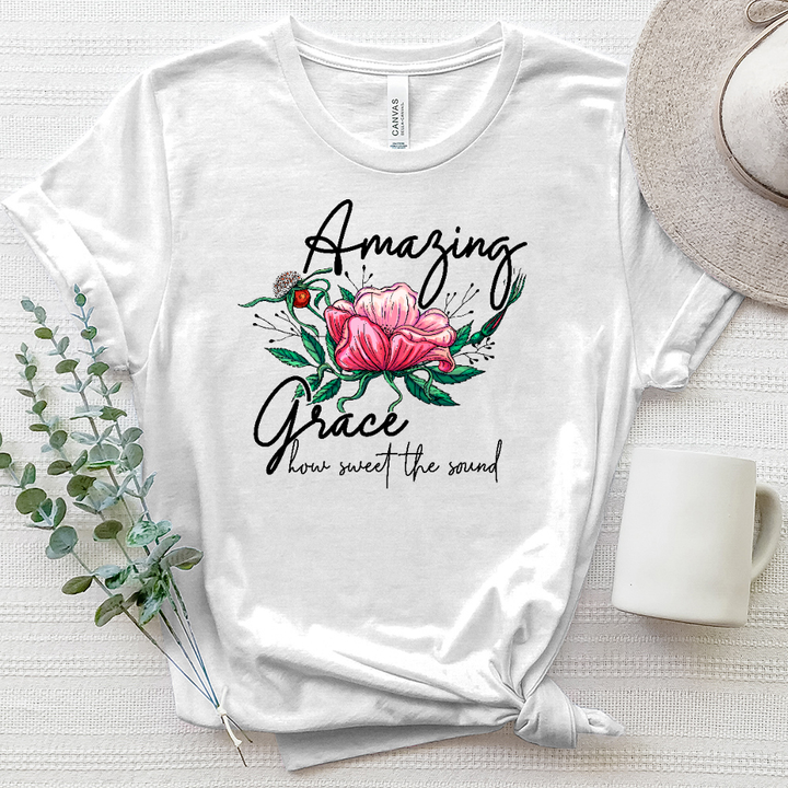 Amazing Grace Rose Tee Heathered Tee