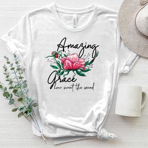 Amazing Grace Rose Tee Heathered Tee