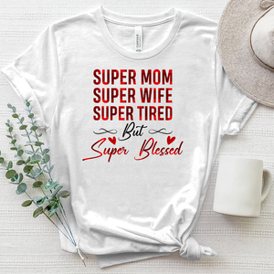 Super Mom, Super Blessed Heathered Tee