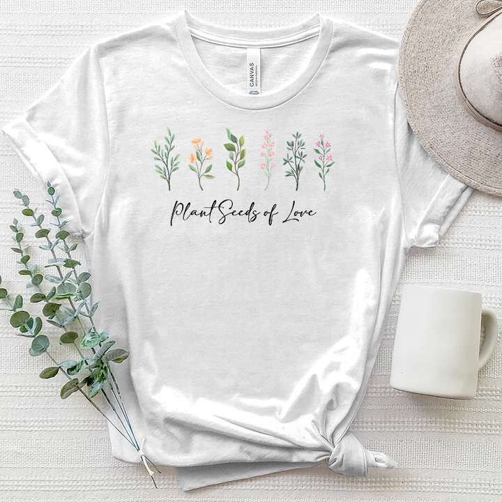 Plant Seeds of Love Flowers Heathered Tee