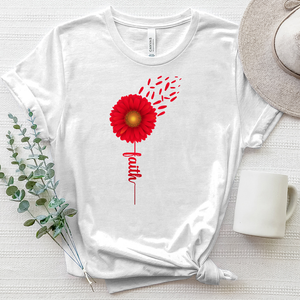 Red Flower Faith Tee