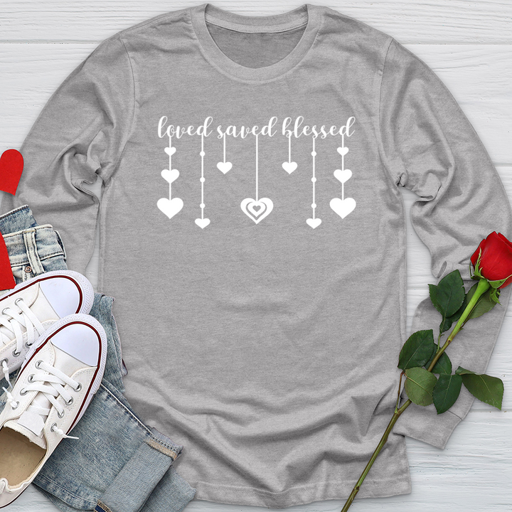Love Saved Blessed Softstyle Long Sleeve
