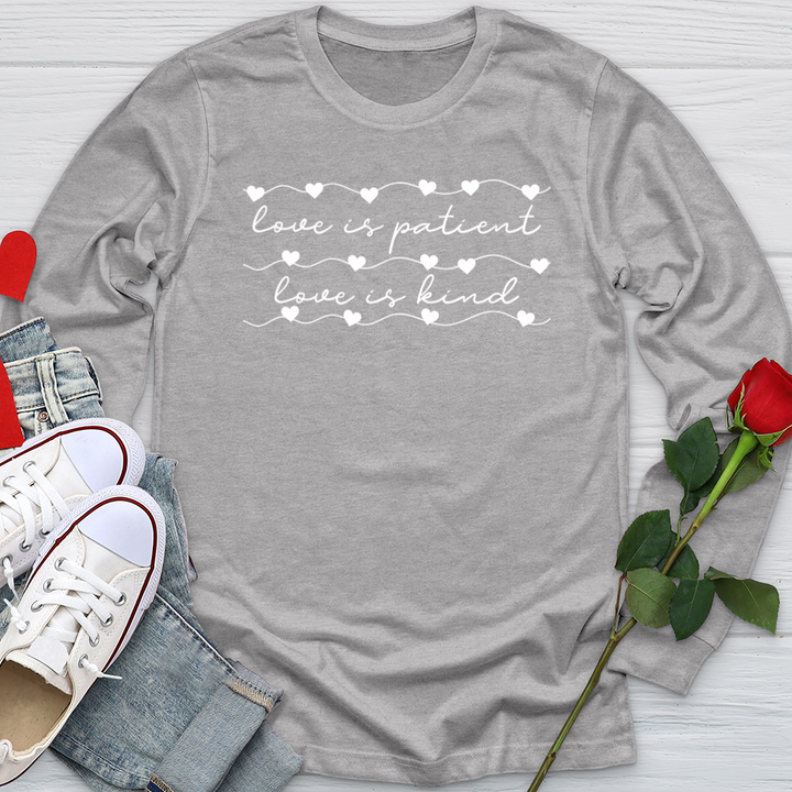 Love Is Patient Heart Strings Softstyle Long Sleeve