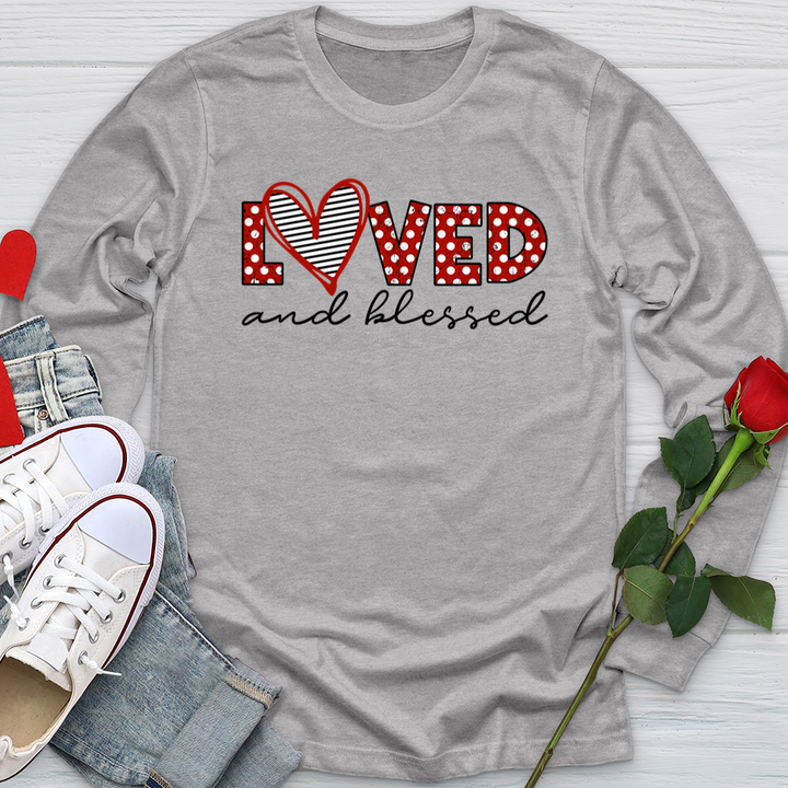 Loved and Blessed Letters Softstyle Long Sleeve