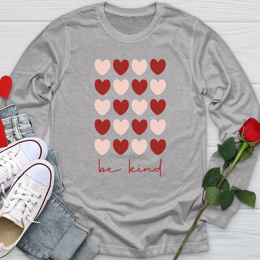 Be Kind Heart 01 Softstyle Long Sleeve