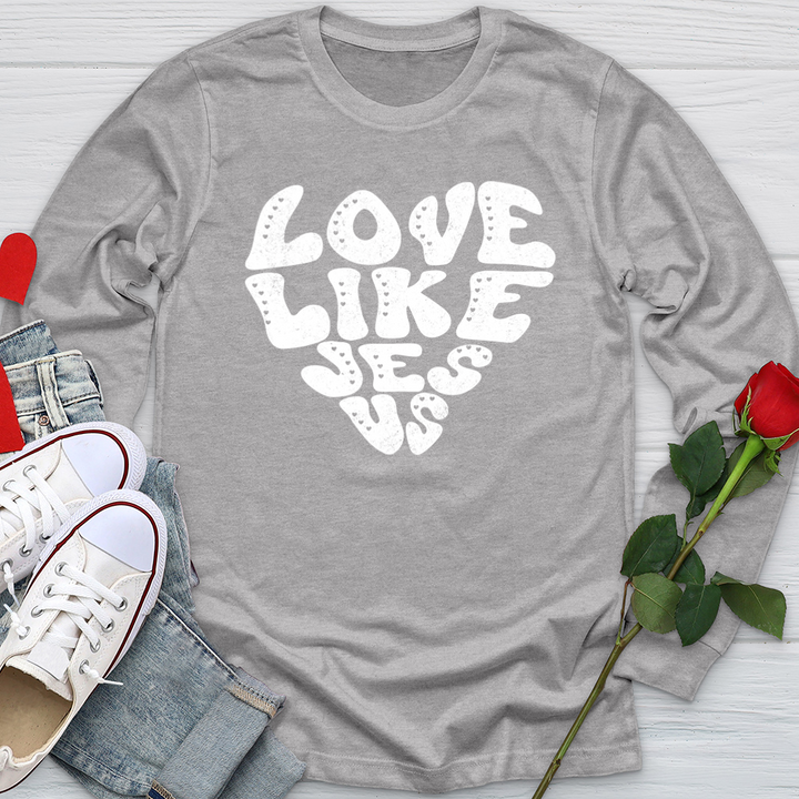 Love Like Jesus White Softstyle Long Sleeve