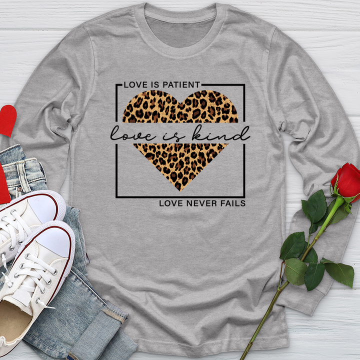 Love Leopard Heart Softstyle Long Sleeve