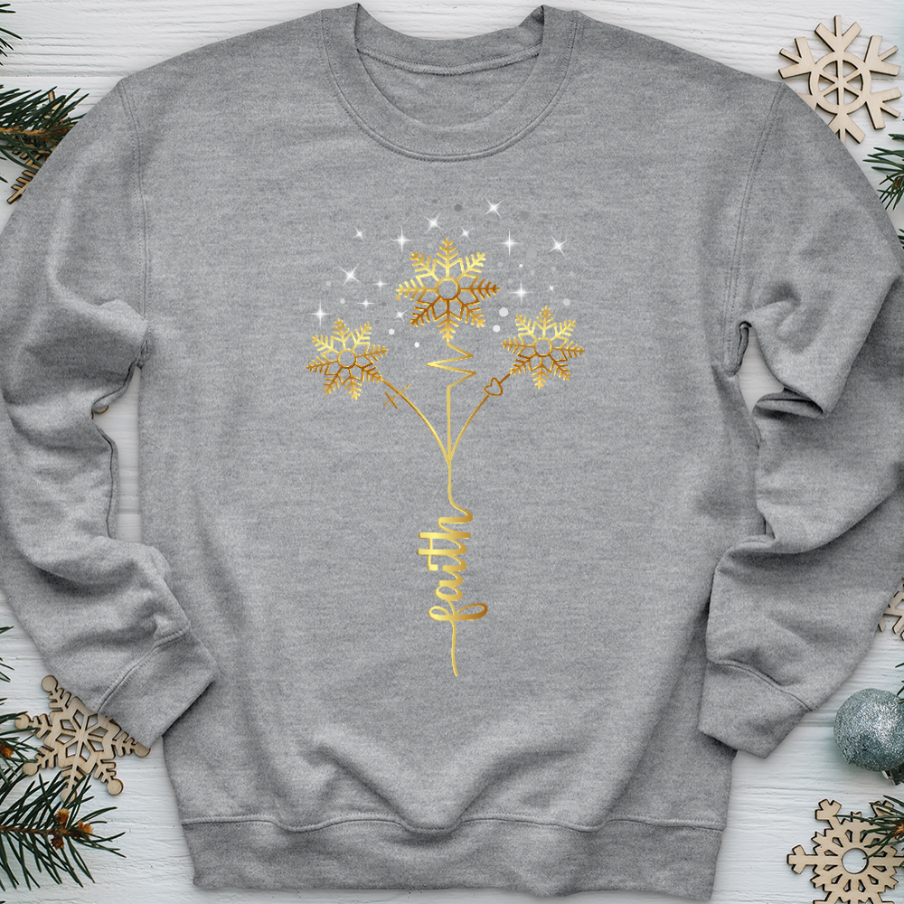 Faith Snowflake Blossom Crewneck