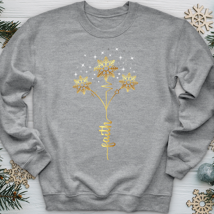 Faith Snowflake Blossom Crewneck
