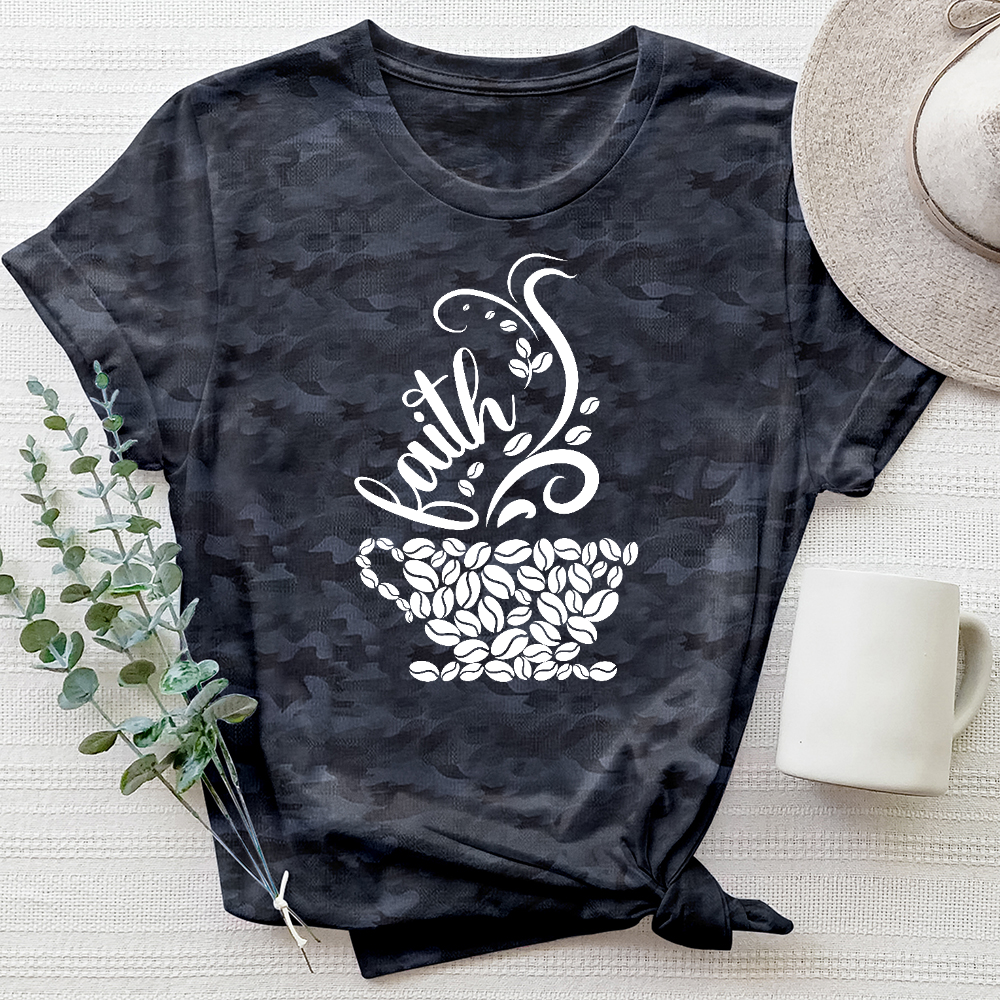 Coffee and Faith Camo Tee
