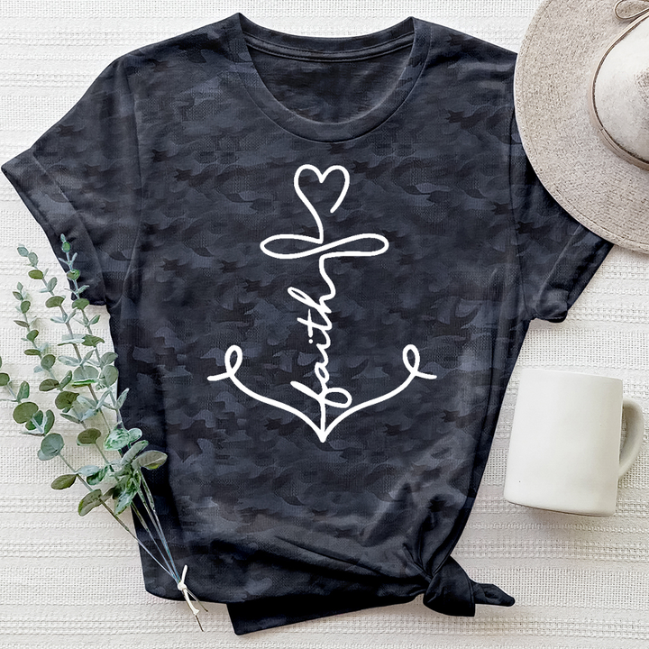 Faith Hope Love anchor Camo Tee