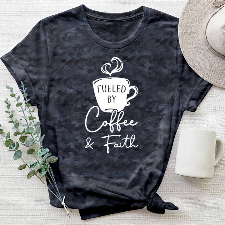 Fueled By Coffee And Faith Camo Tee