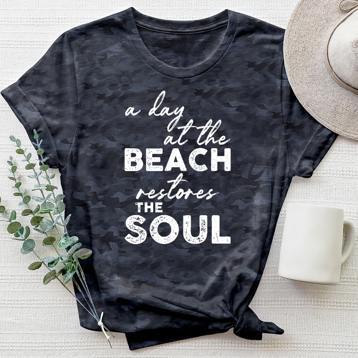 The Beach Restores My Soul Camo Tee