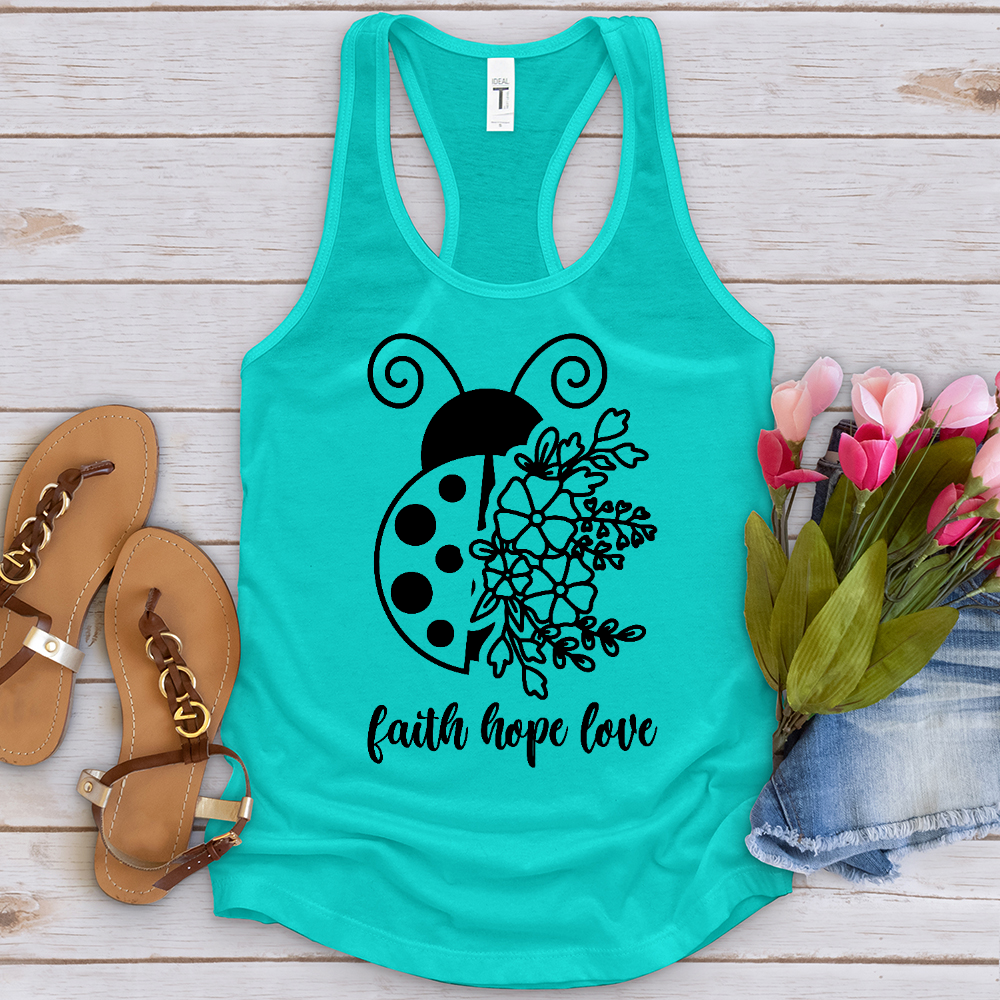 Faith Hope Love Ladybug Tank Top