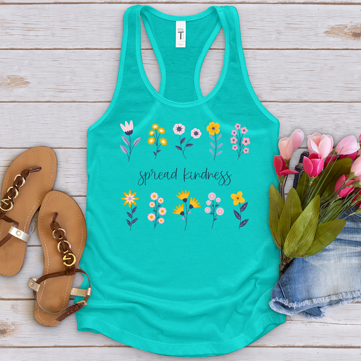 Spread Kindness Flower Pattern Tank Top