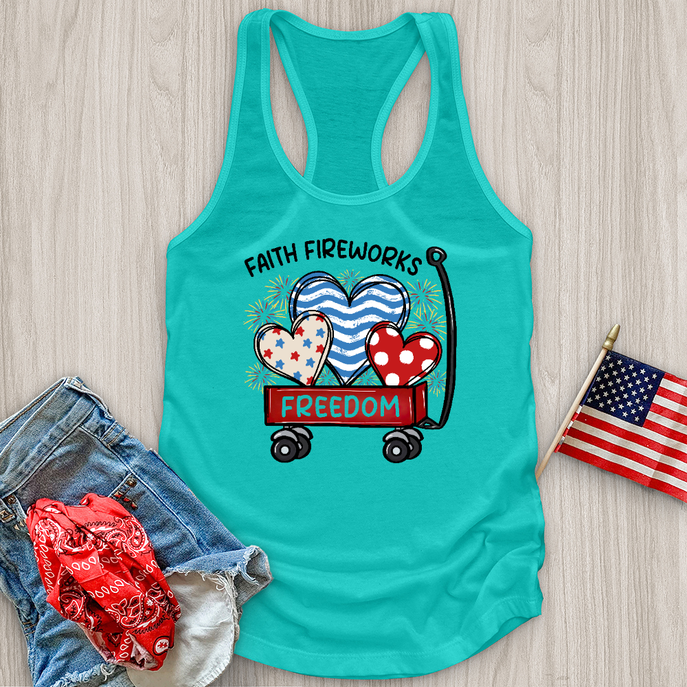 Faith Fireworks Freedom Cart Tank Top