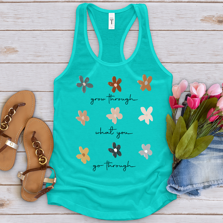 Grow Through Flower Pattern Tank Top