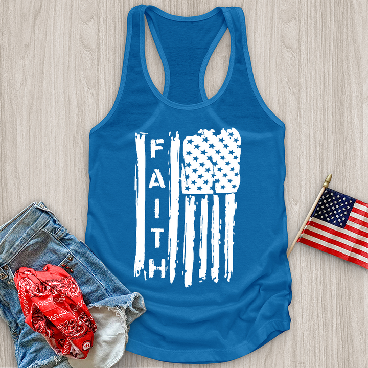 Distressed Faith Flag Tank Top