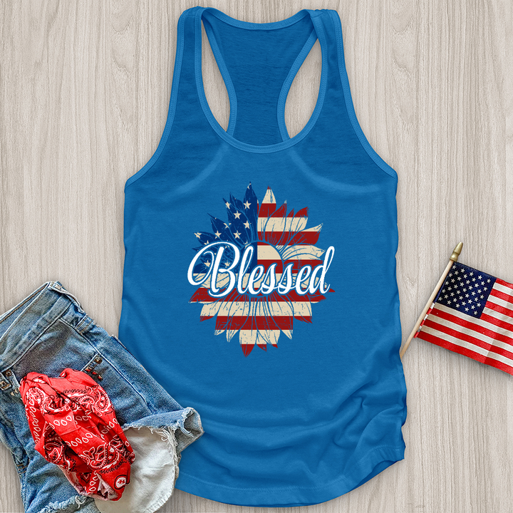 Blessed American Sunflower Tank Top