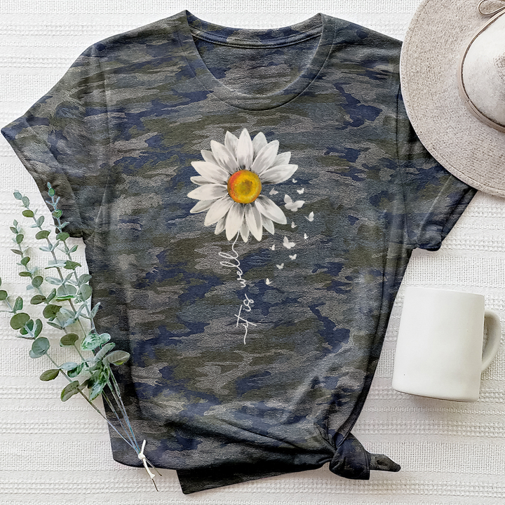 It is Well Flower Stem Camo Tee