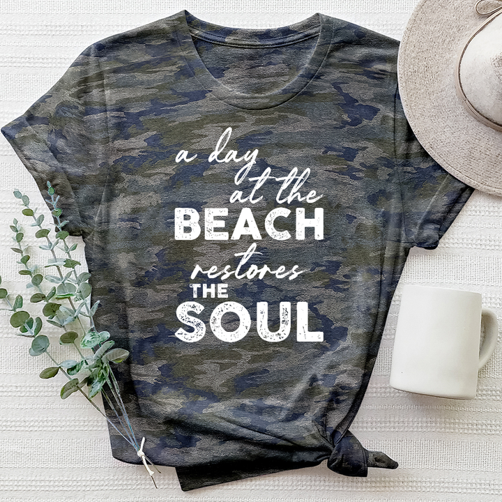 The Beach Restores My Soul Camo Tee