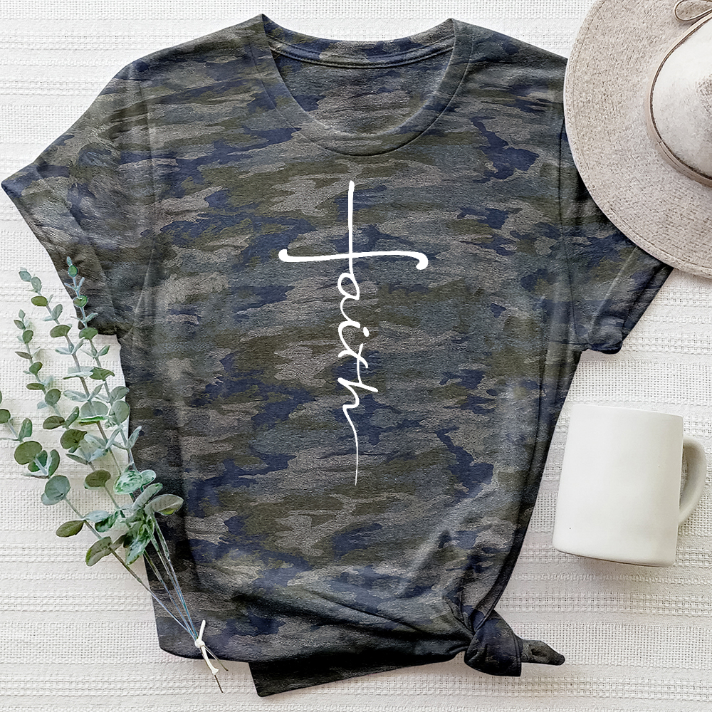 Faith Cross Camo Tee