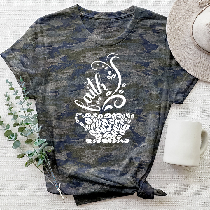 Coffee and Faith Camo Tee