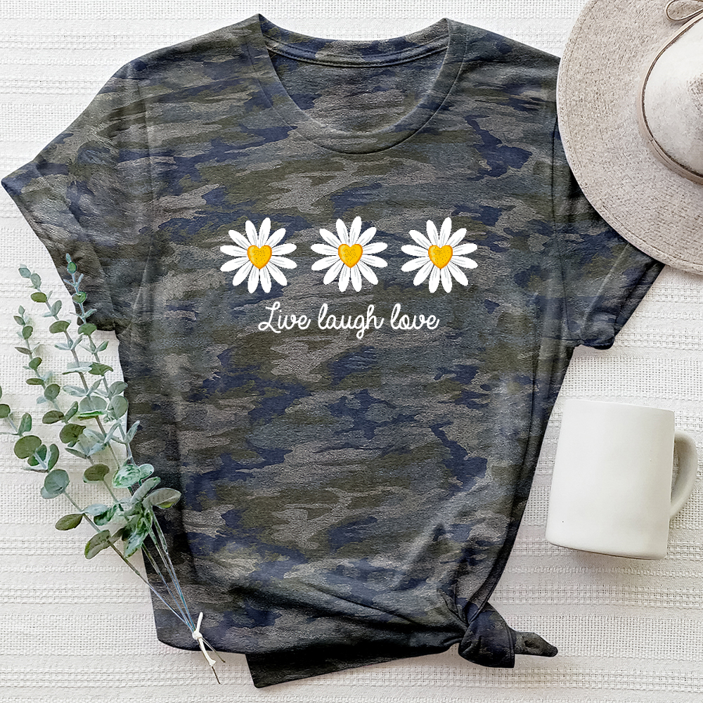 Live Laugh Love Daisy Camo Tee