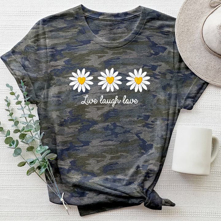 Live Laugh Love Daisy Camo Tee