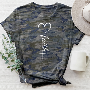 Faith Heart Camo Tee