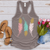 Two Tone Feather Tank Top