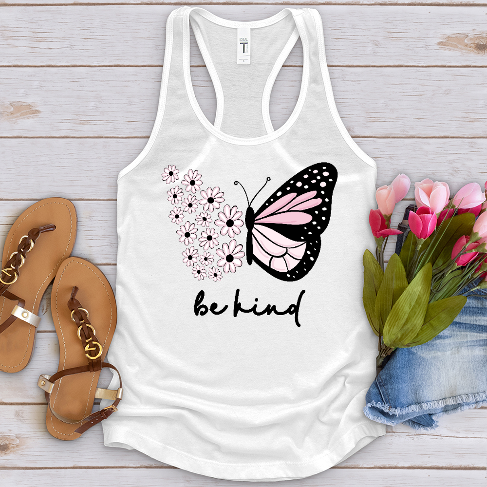 Be Kind Sunflower Butterfly Tank Top