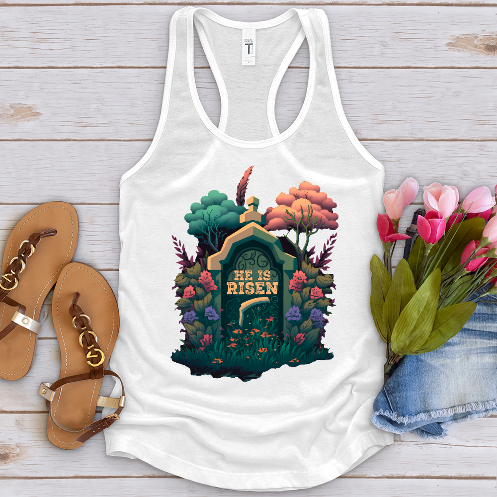 He Is Risen Grave 2 Tank Top