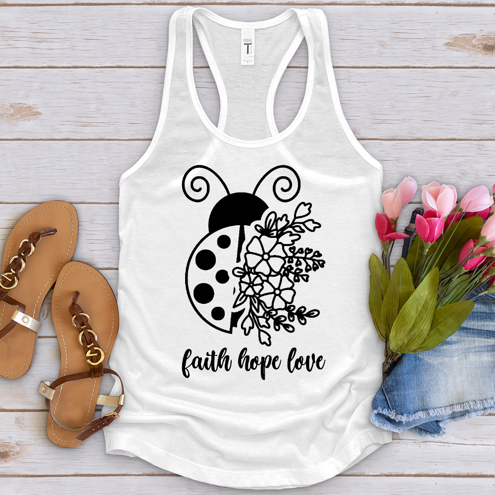 Faith Hope Love Ladybug Tank Top