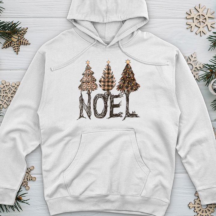 Noel Christmas Tree Midweight Hooded Sweatshirt