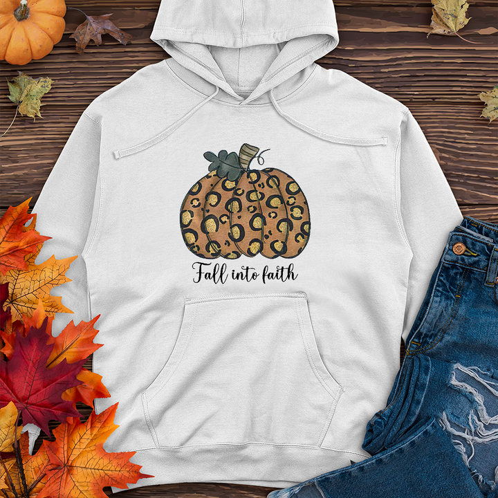 Fall Into Faith Gold Pumpkin   Midweight Hoodie