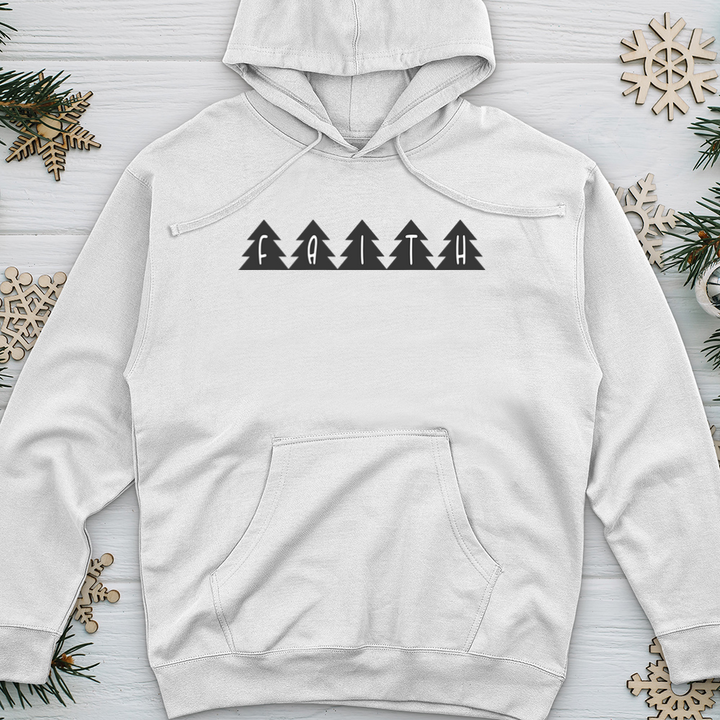 Faith Tree Silhouette Midweight Hooded Sweatshirt