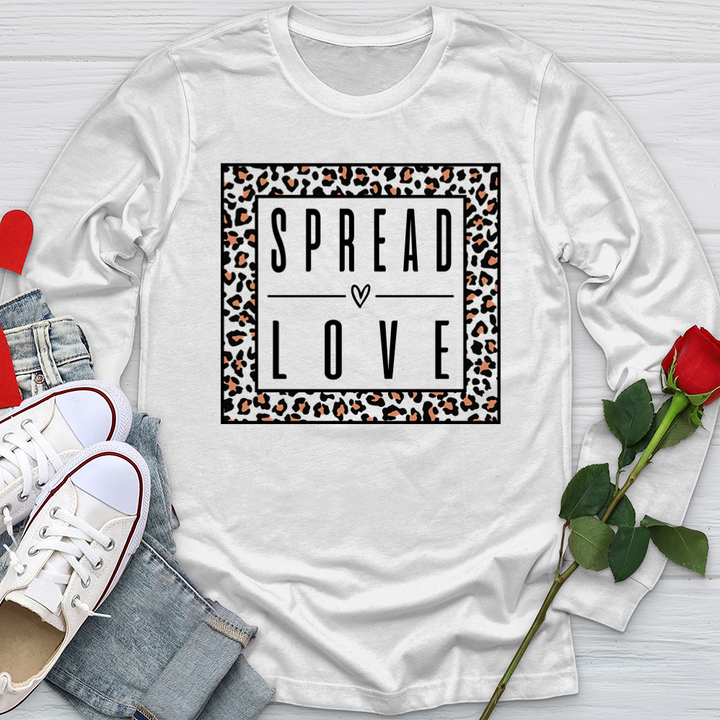 Spread Love Leopard Outline Softstyle Long Sleeve