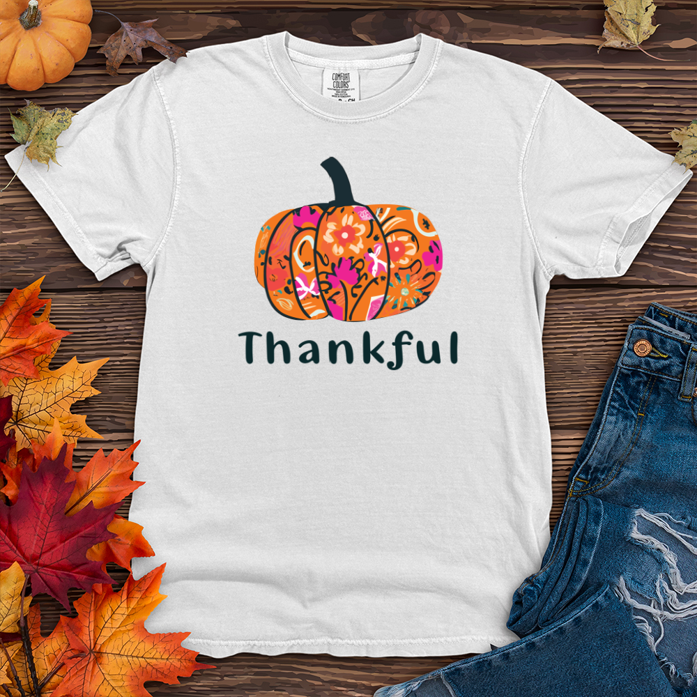 Thankful Pumpkin 02 Heavy Cotton Comfort Colors Tee