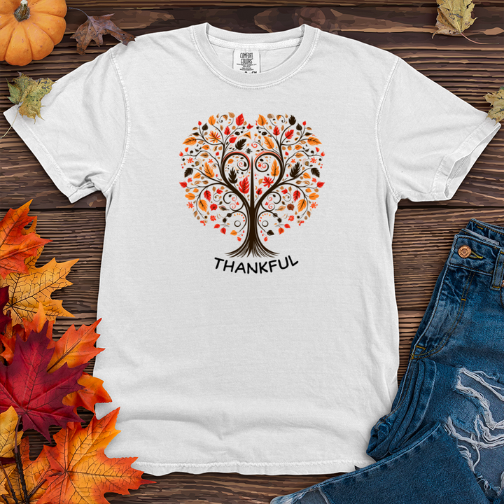 Retro Autumn Love Tree & Heart Icons Heavy Cotton Comfort Colors Tee