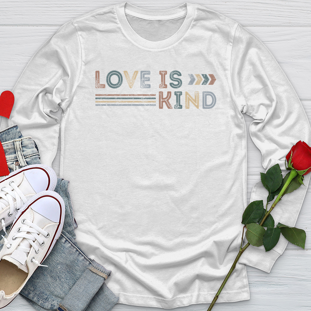 Love Is Kind Retro Softstyle Long Sleeve