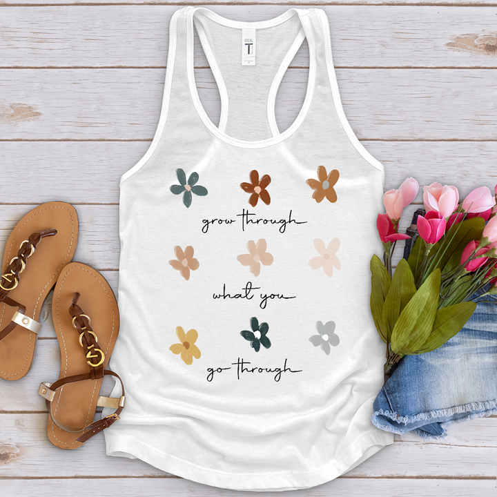 Grow Through Flower Pattern Tank Top